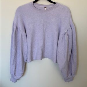 Free People cropped balloon sleeve sweatshirt